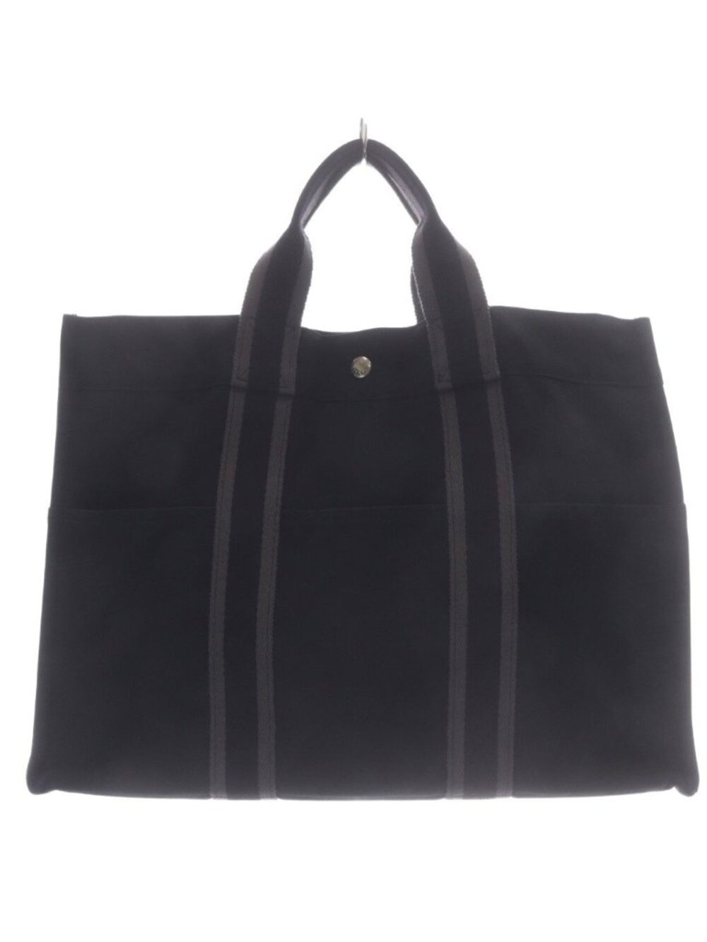 Hermes Fourre Tout GM Tote Bag Canvas Black